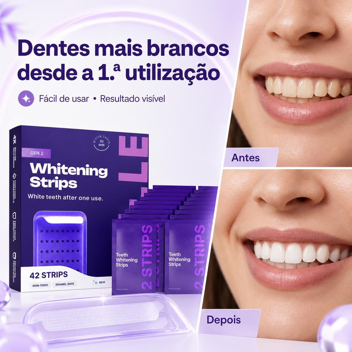 Tiras Dentárias de Limpeza | Hálito Fresco e Cuidado Diário