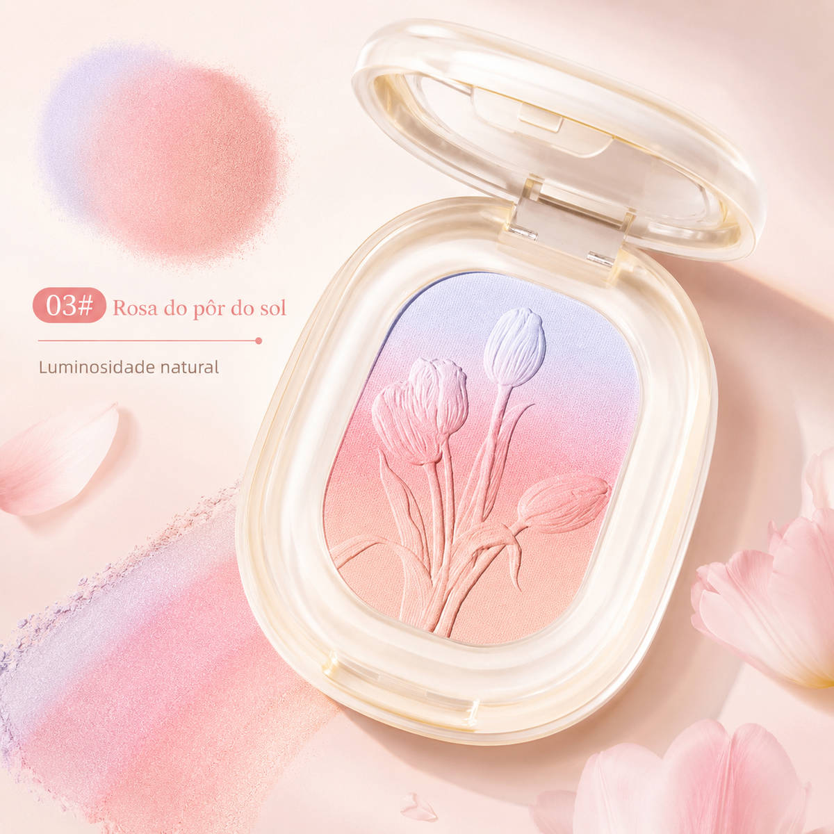 Blush Gradiente Tricolor | Efeito Suave, Luminoso e Natural