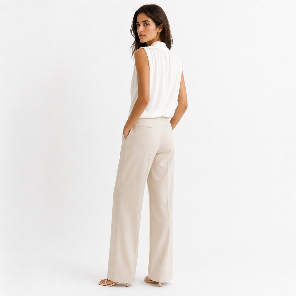 Draped Sleeveless Top