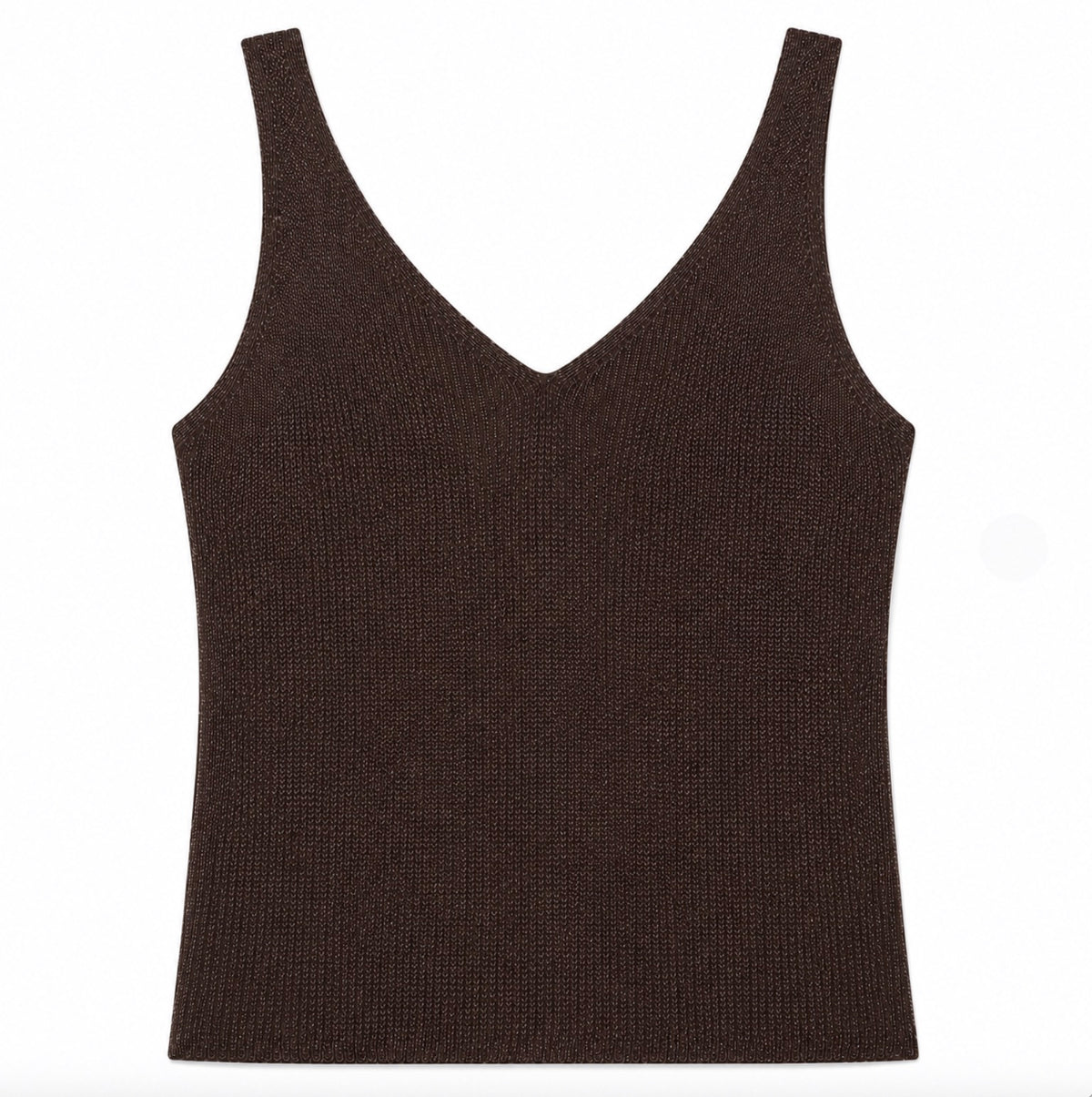 Shimmer Knit V-Neck Tank Top