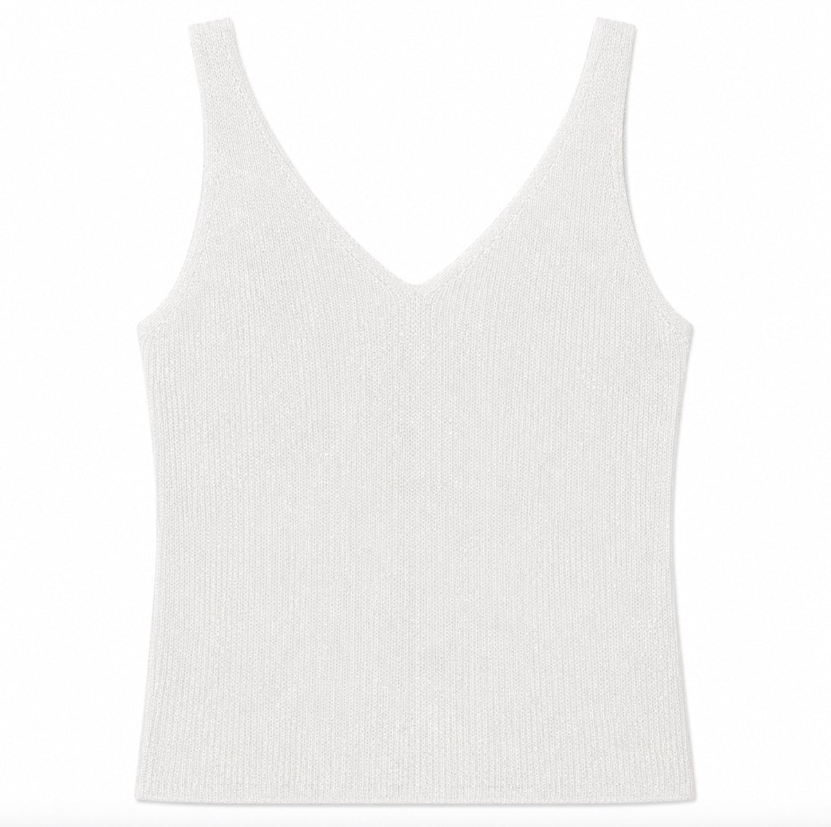 Shimmer Knit V-Neck Tank Top