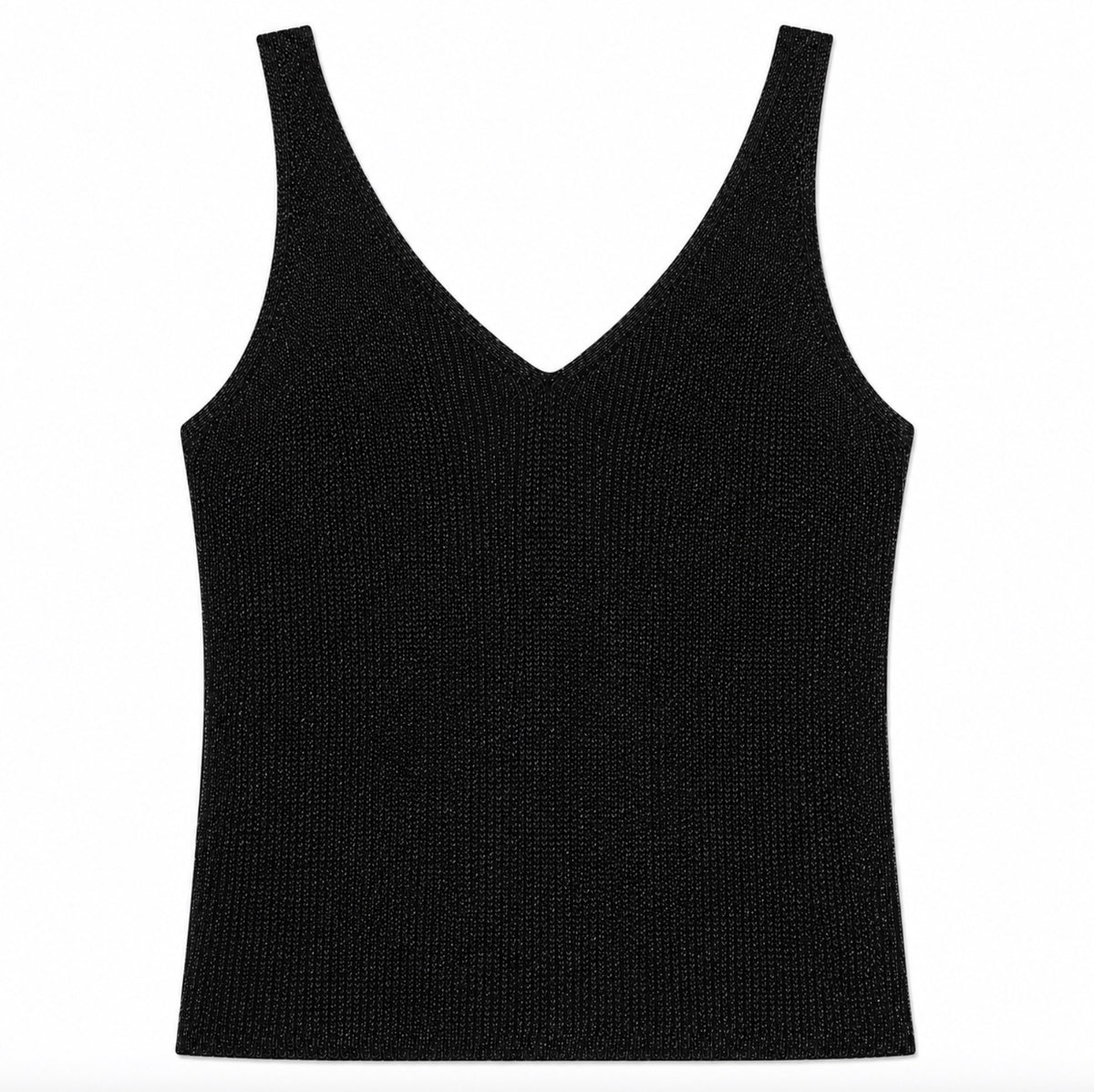 Shimmer Knit V-Neck Tank Top