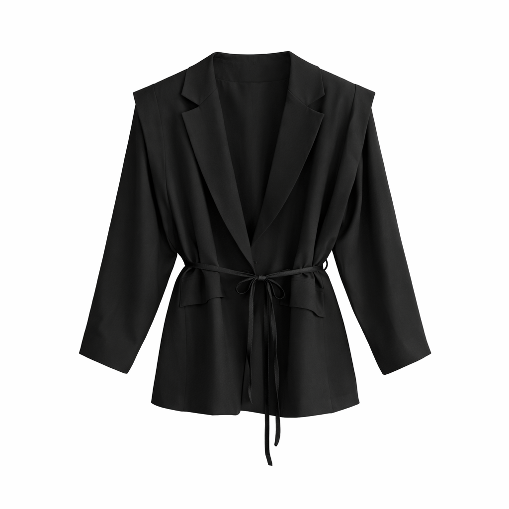 Vê-o Dailly｜Blazer minimalista com atilhos na cintura