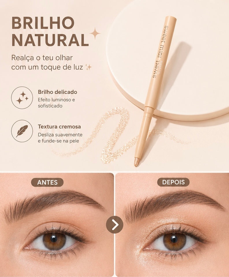 Lápis Iluminador para Olhos | Efeito Pérola, Natural e Luminoso