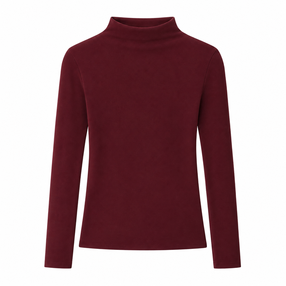 VÊ-O CLASSICS | Camisola de gola alta mulher em malha macia, manga comprida e corte justo, elegante para outono e inverno