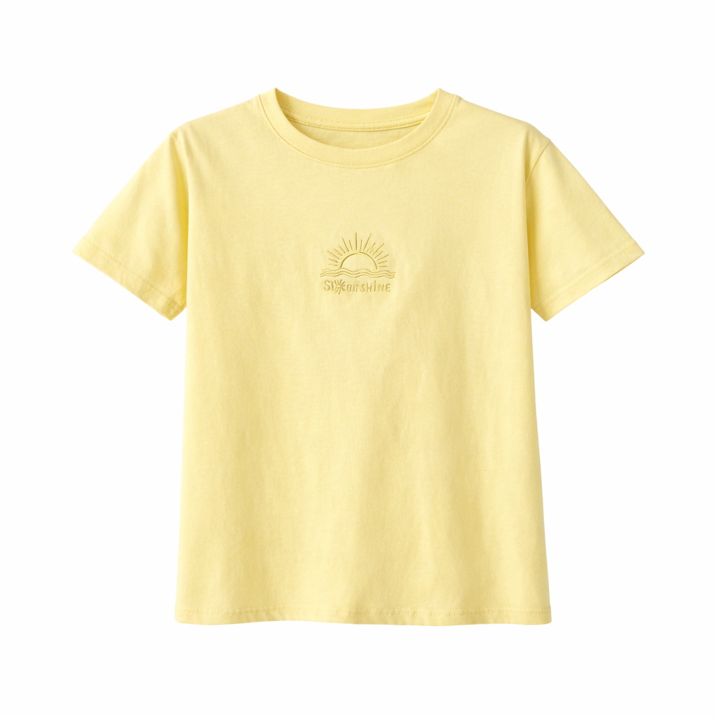 T-shirt de manga curta com logótipo minimalista em relevo Vê-o Dailly