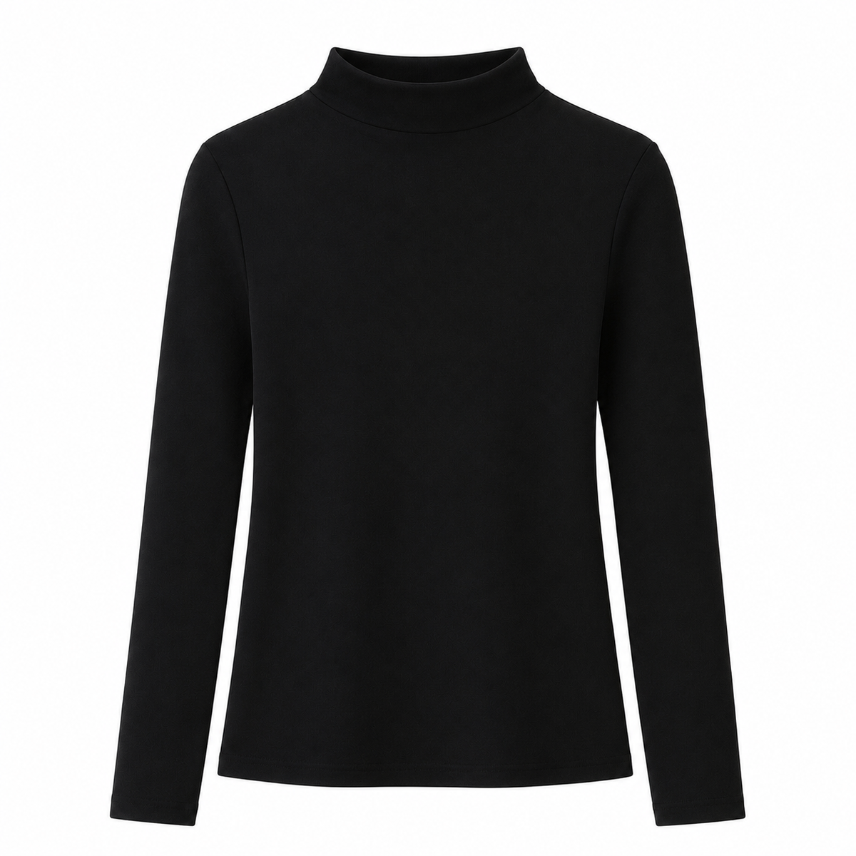 VÊ-O CLASSICS | Camisola de gola alta mulher em malha macia, manga comprida e corte justo, elegante para outono e inverno