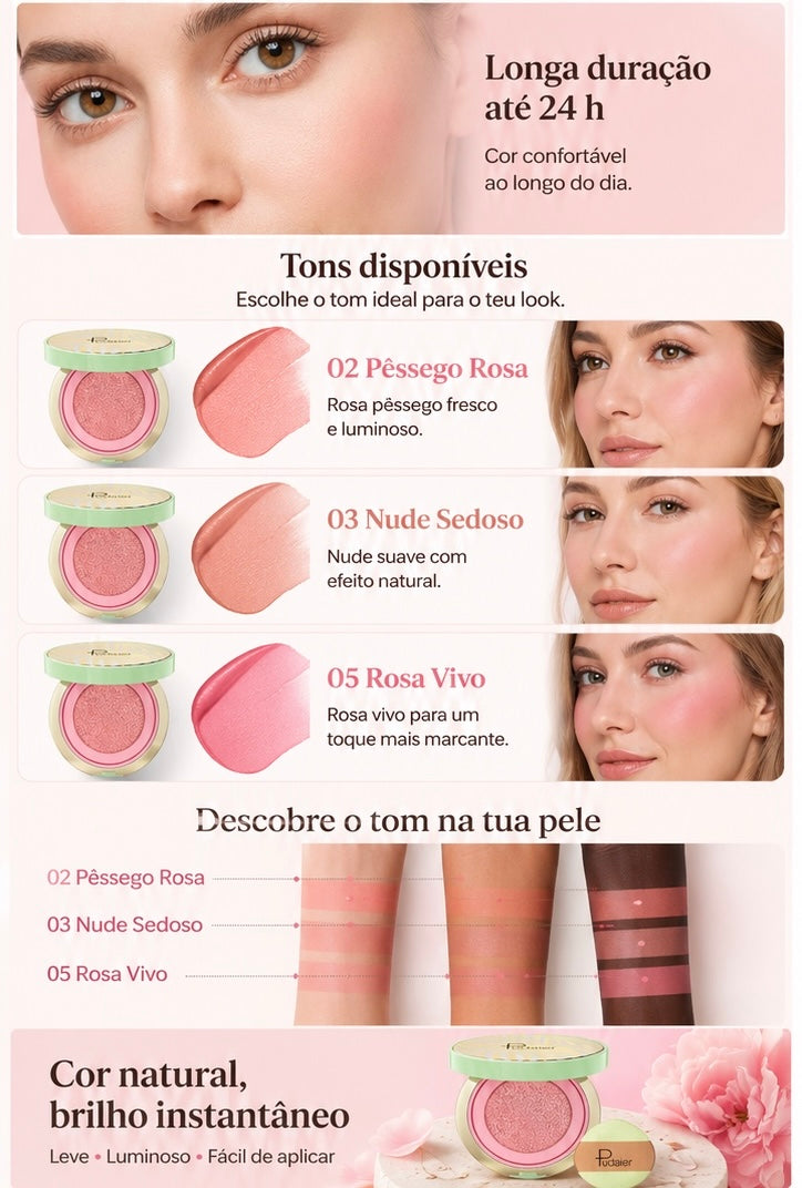 Blush Líquido Cushion | À Prova de Água, Luminoso e de Longa Duração