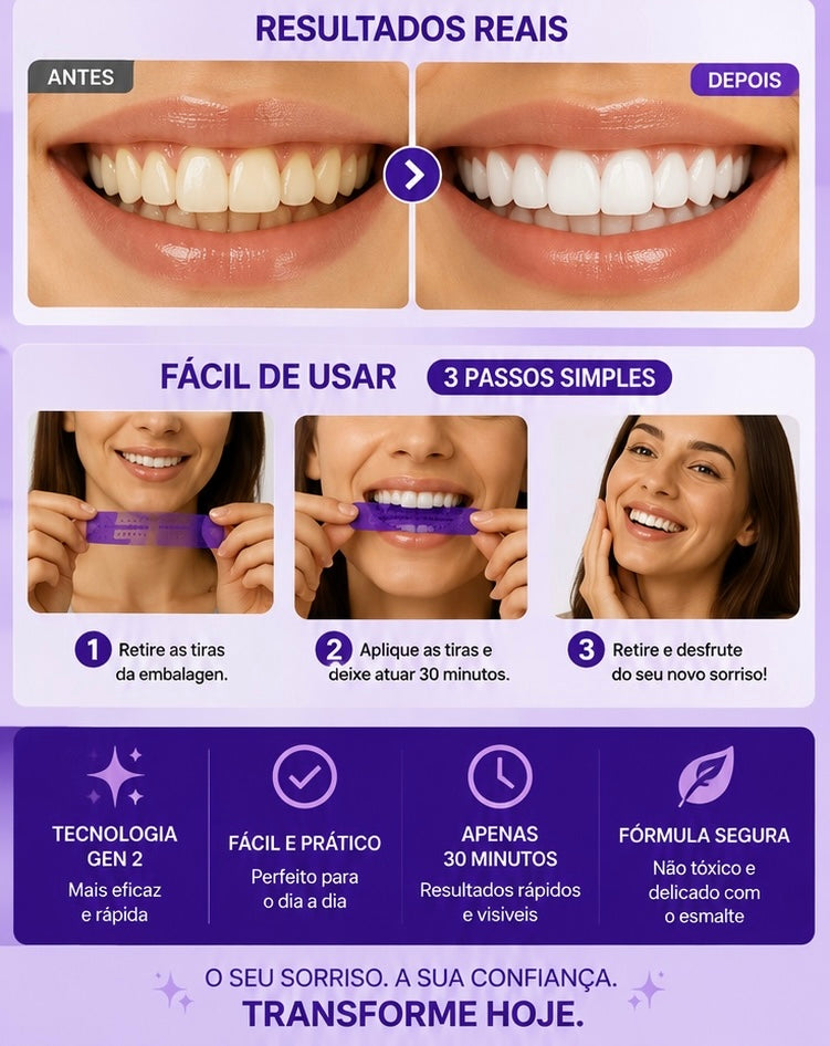 Tiras Dentárias de Limpeza | Hálito Fresco e Cuidado Diário