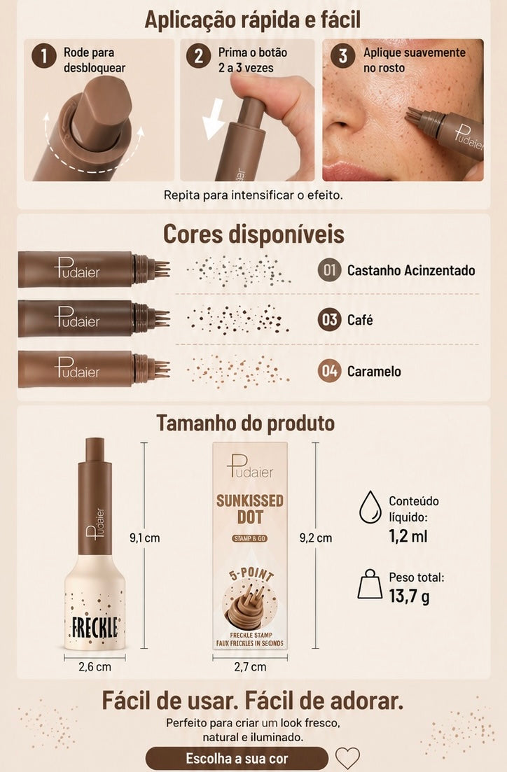 Caneta para Sardas Naturais | Efeito Realista