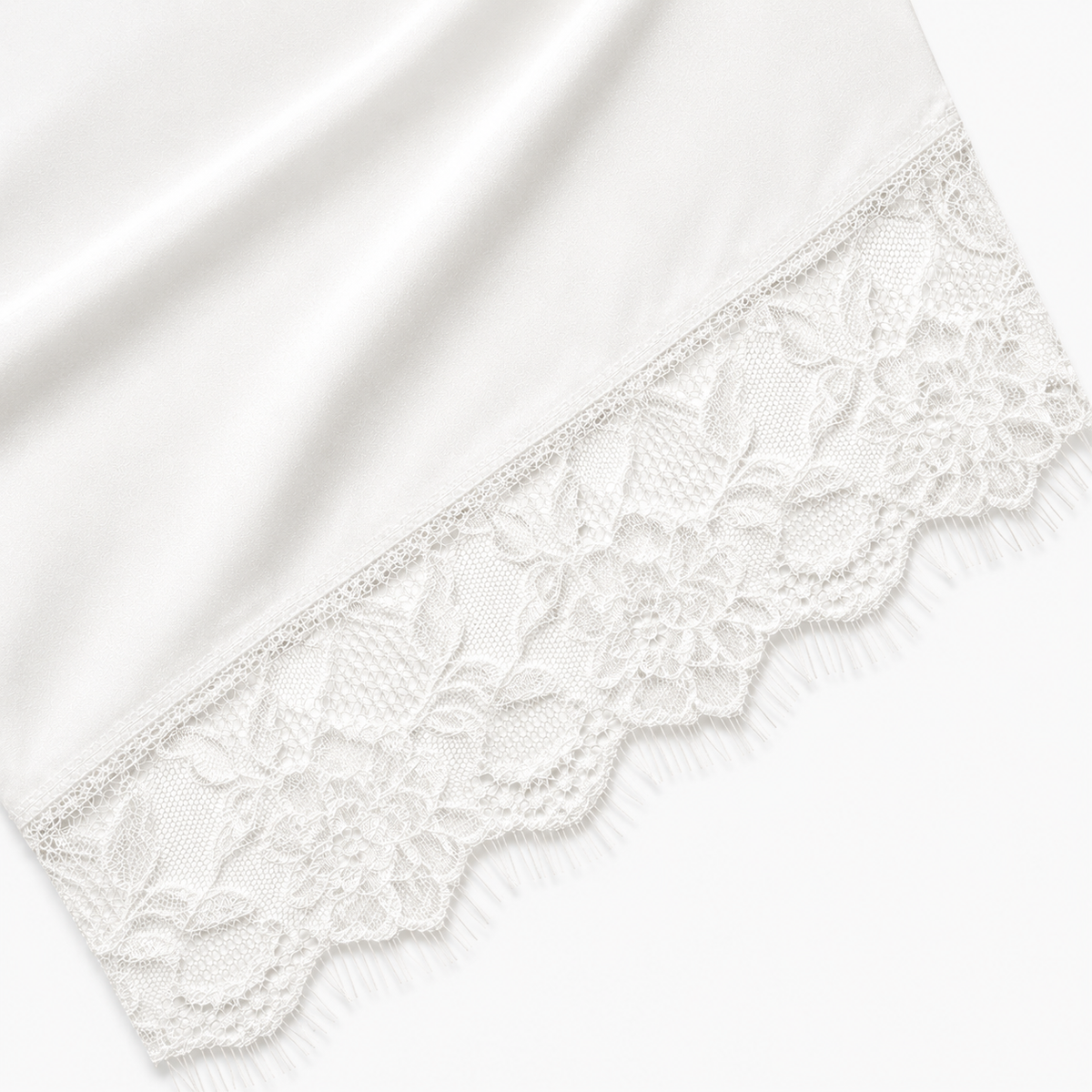Lace Trim Satin Cami Top