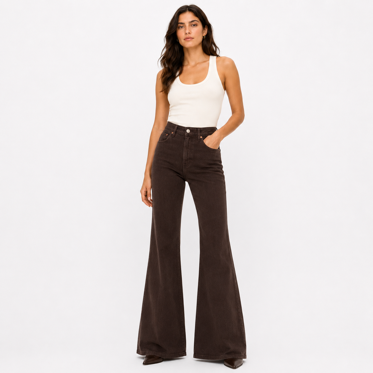 Flared Denim Jeans