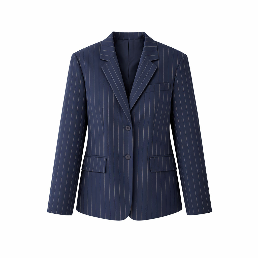 Vê-o Studio｜Blazer risca de giz por medida
