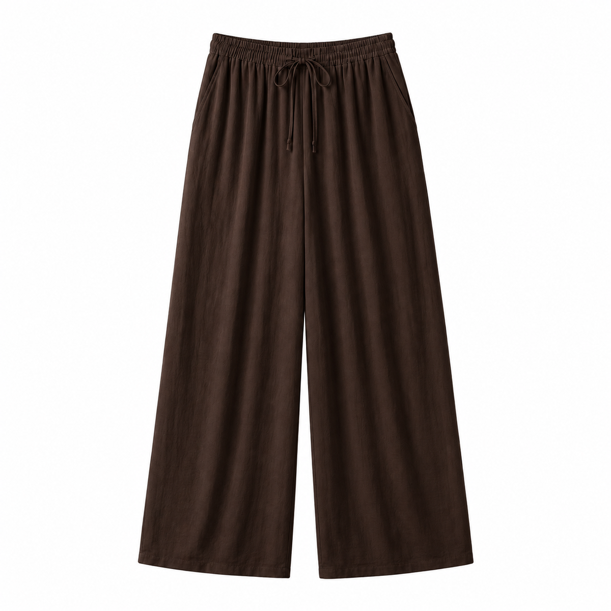 Drawstring Wide-Leg Trousers