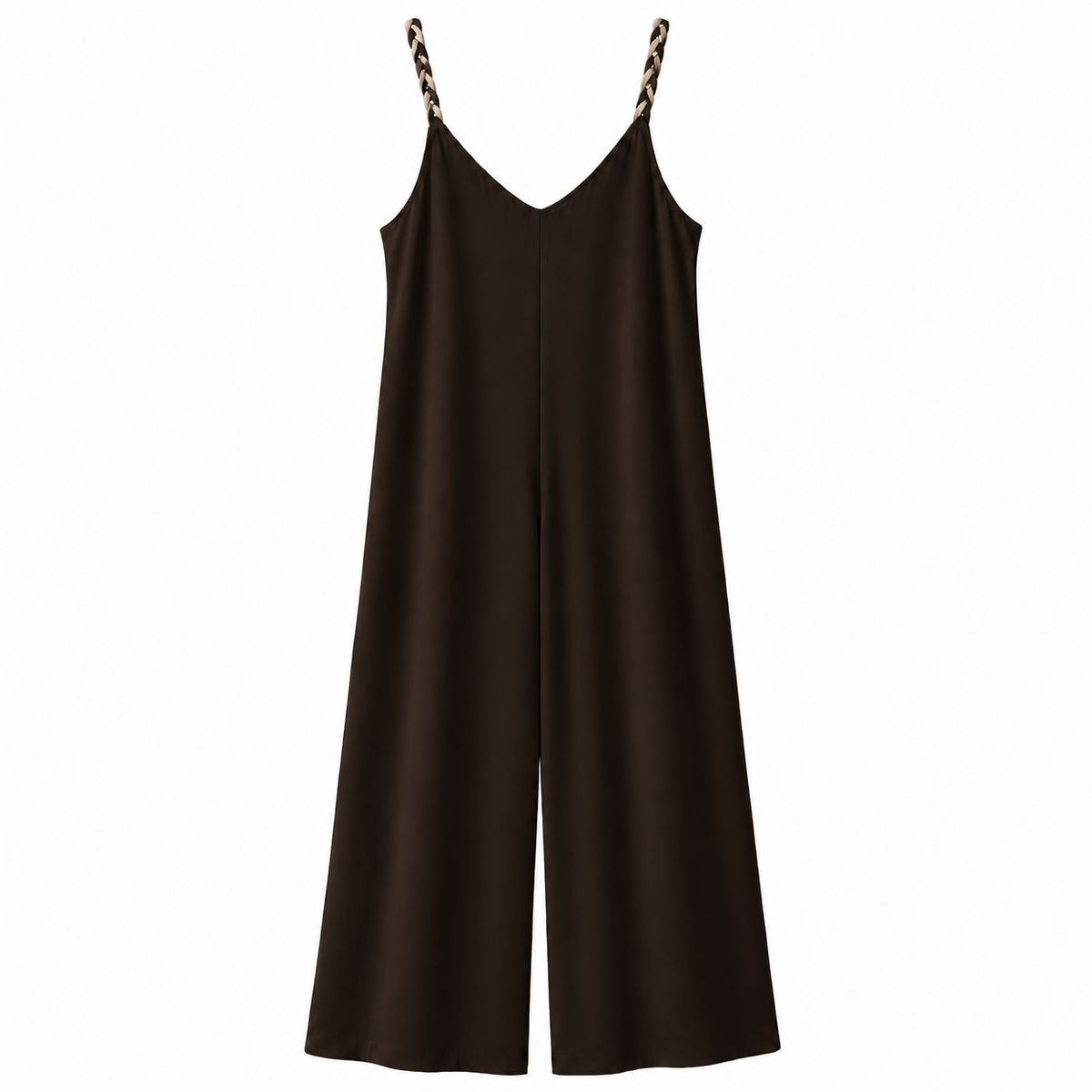 Braided Strap Wide-Leg Jumpsuit