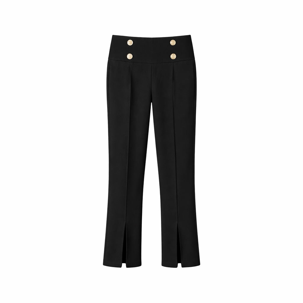 Calça flare de malha de cintura subida Vê-o Dailly