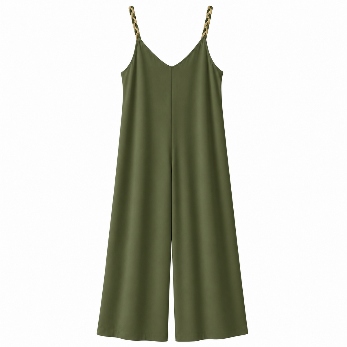 Braided Strap Wide-Leg Jumpsuit