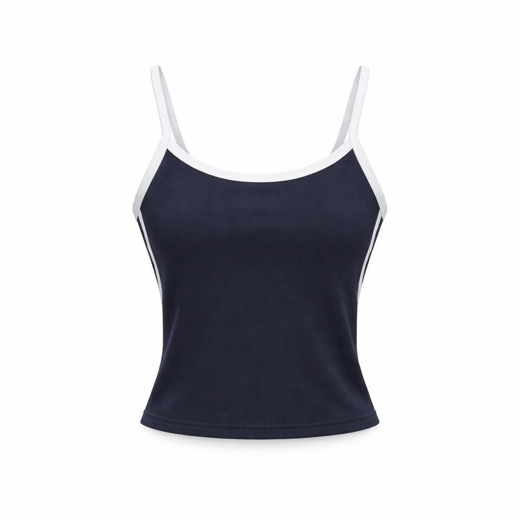 Vê-o Well｜T-shirt desportiva com acabamento contrastante