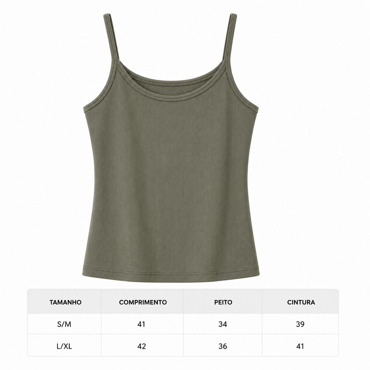 Ribbed Cami Tank Top