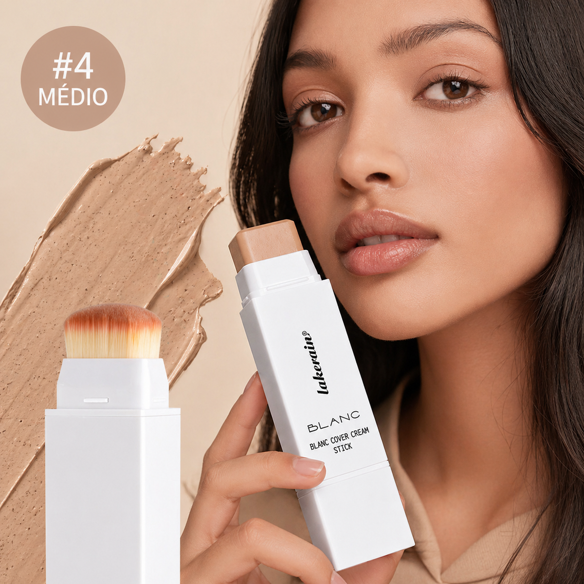 Stick de Base Blanc Cover Cream com Efeito Adaptável – Cobertura Natural para um Tom de Pele Uniforme