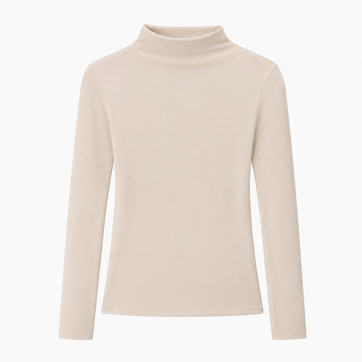 VÊ-O CLASSICS | Camisola de gola alta mulher em malha macia, manga comprida e corte justo, elegante para outono e inverno