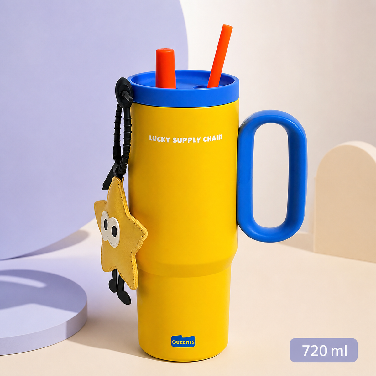 Garrafa Térmica de Grande Capacidade com Palhinha – Design Moderno para Bebidas Frias e Quentes