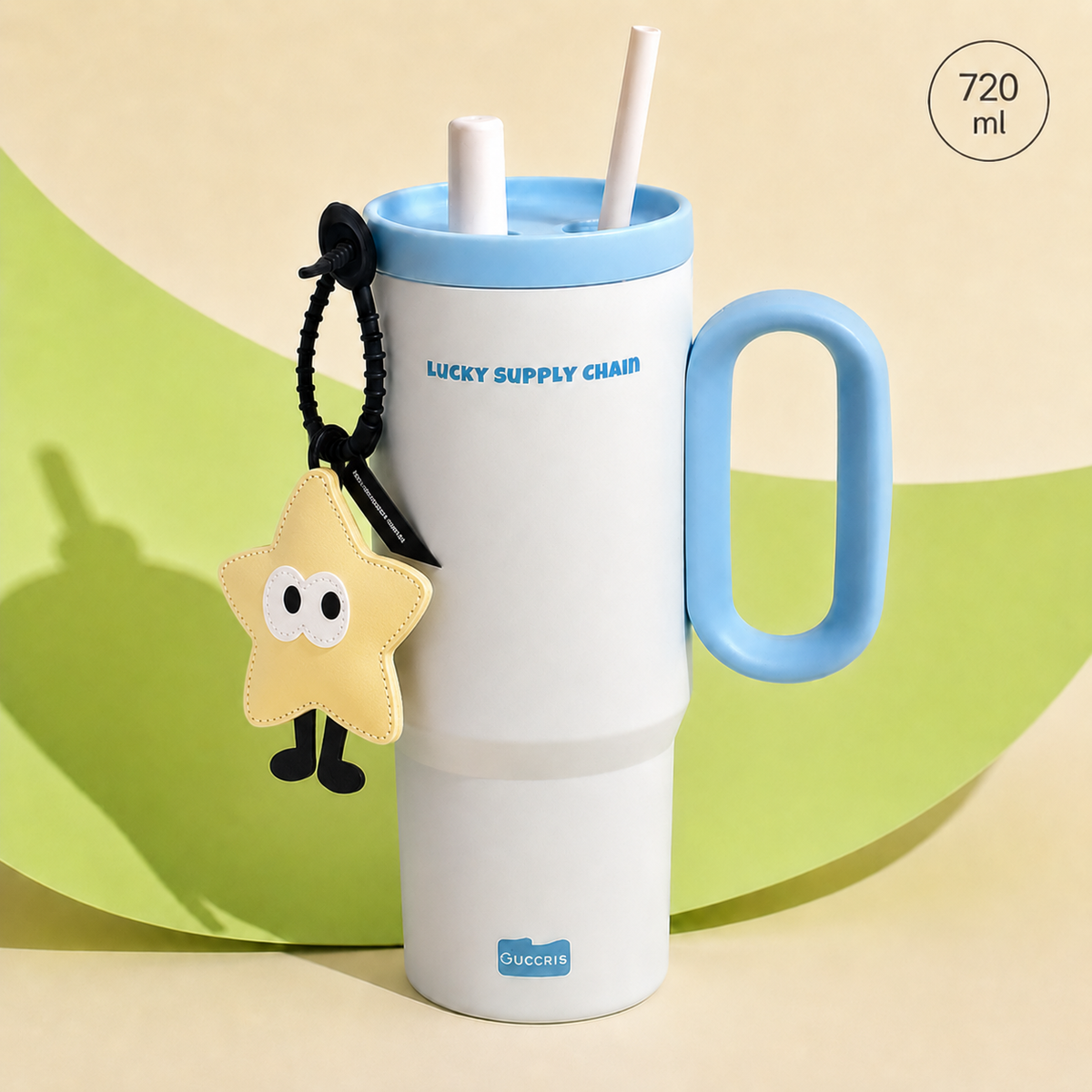 Garrafa Térmica de Grande Capacidade com Palhinha – Design Moderno para Bebidas Frias e Quentes