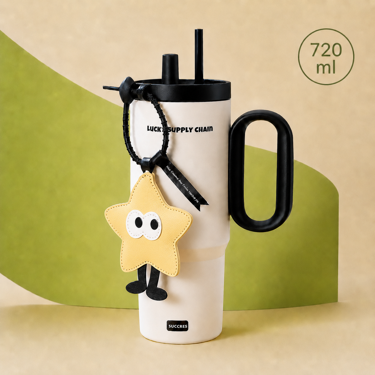 Garrafa Térmica de Grande Capacidade com Palhinha – Design Moderno para Bebidas Frias e Quentes