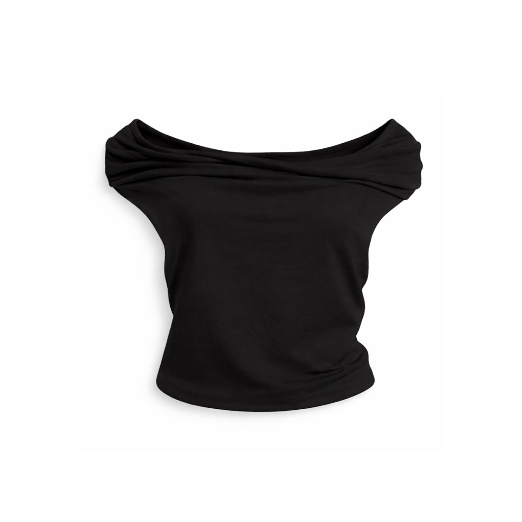 Vê-o Dailly｜Elegant Draped Top with Ruched Side Detail