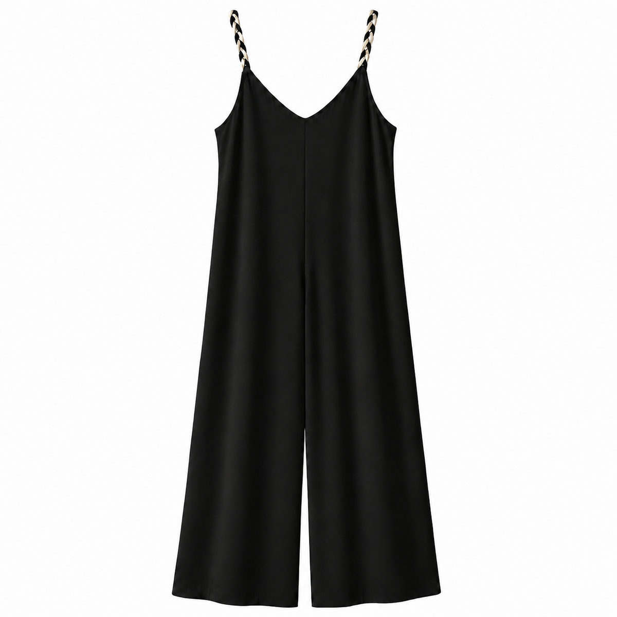 Braided Strap Wide-Leg Jumpsuit