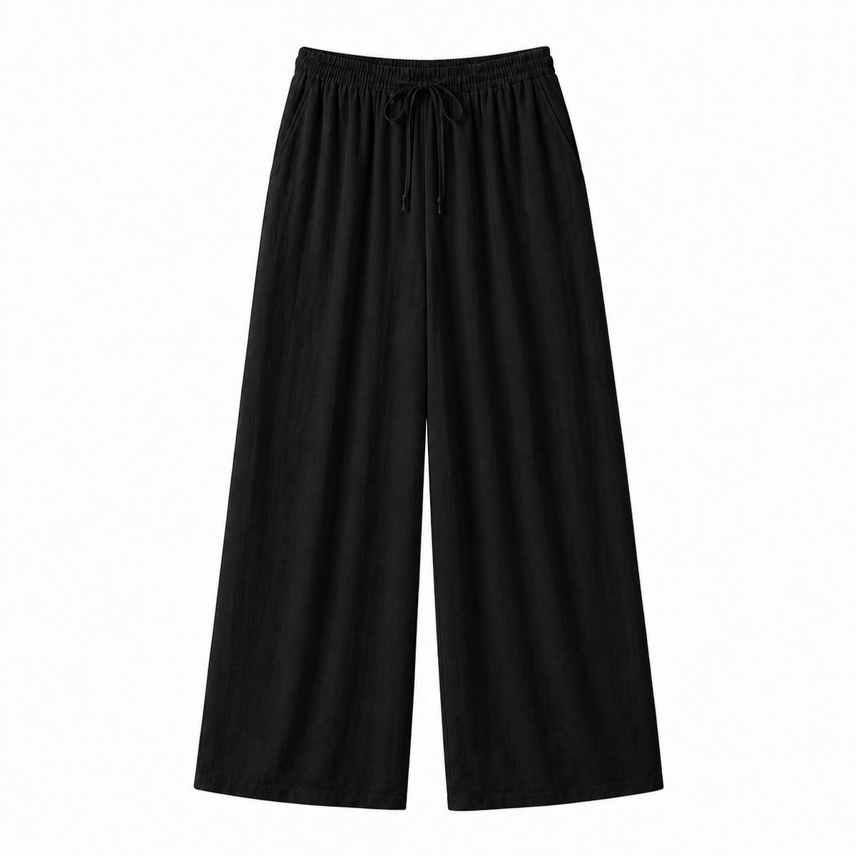 Drawstring Wide-Leg Trousers