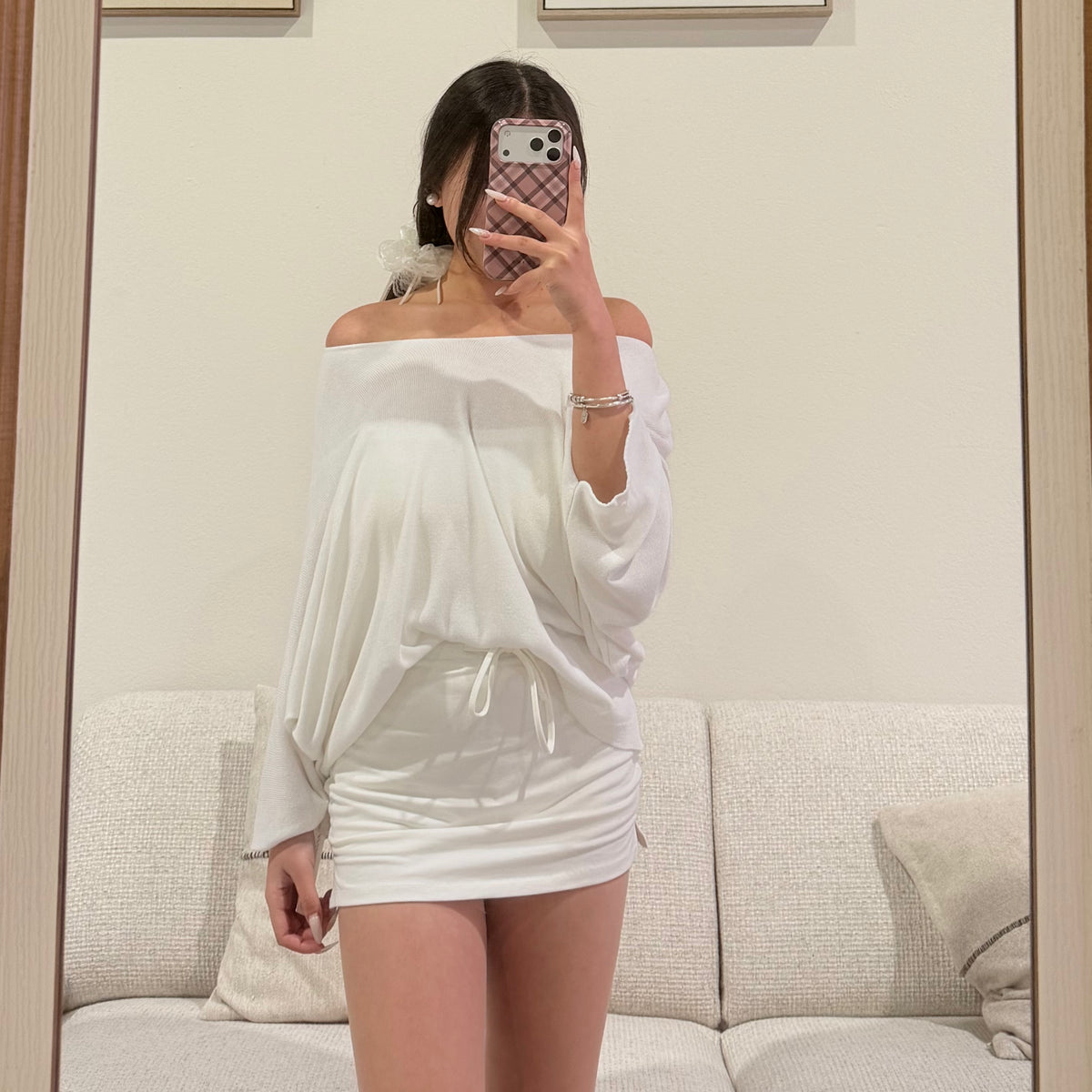 Vê-o Dailly｜Simple V-Neck Loose Short-Sleeve Knit Top