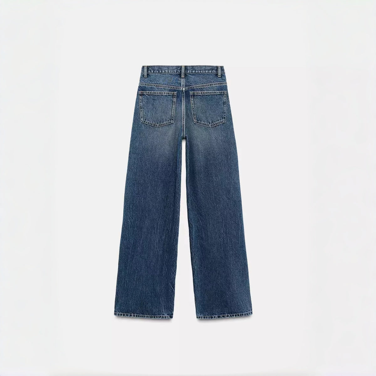 Vê-o Dailly｜Casual Asymmetric Waist Straight-Leg Denim Jeans