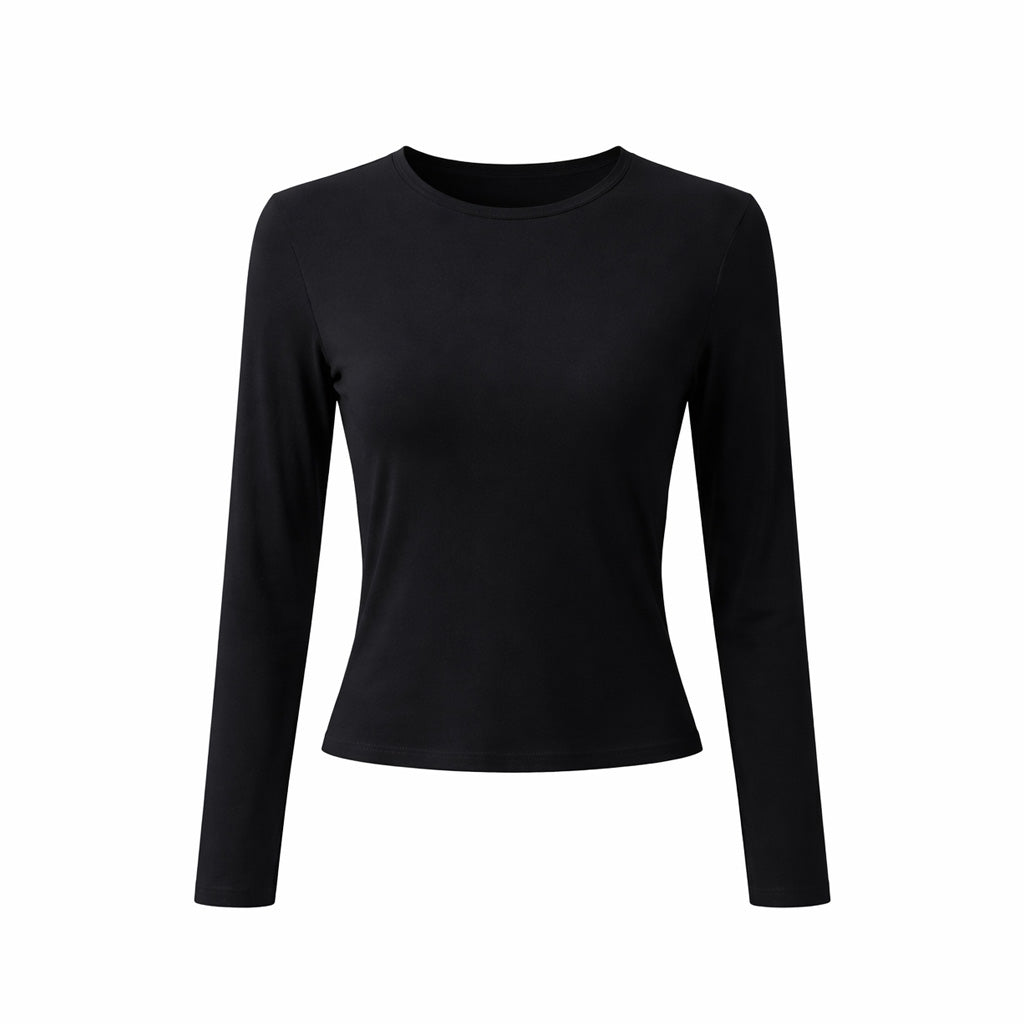 Vê-o Well｜Blusa minimalista de manga comprida