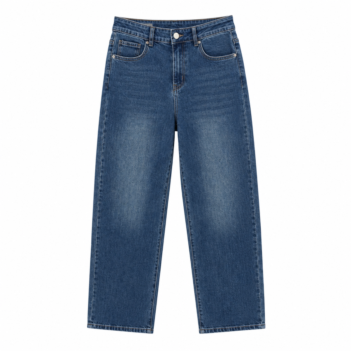 Straight-Leg Denim Jeans