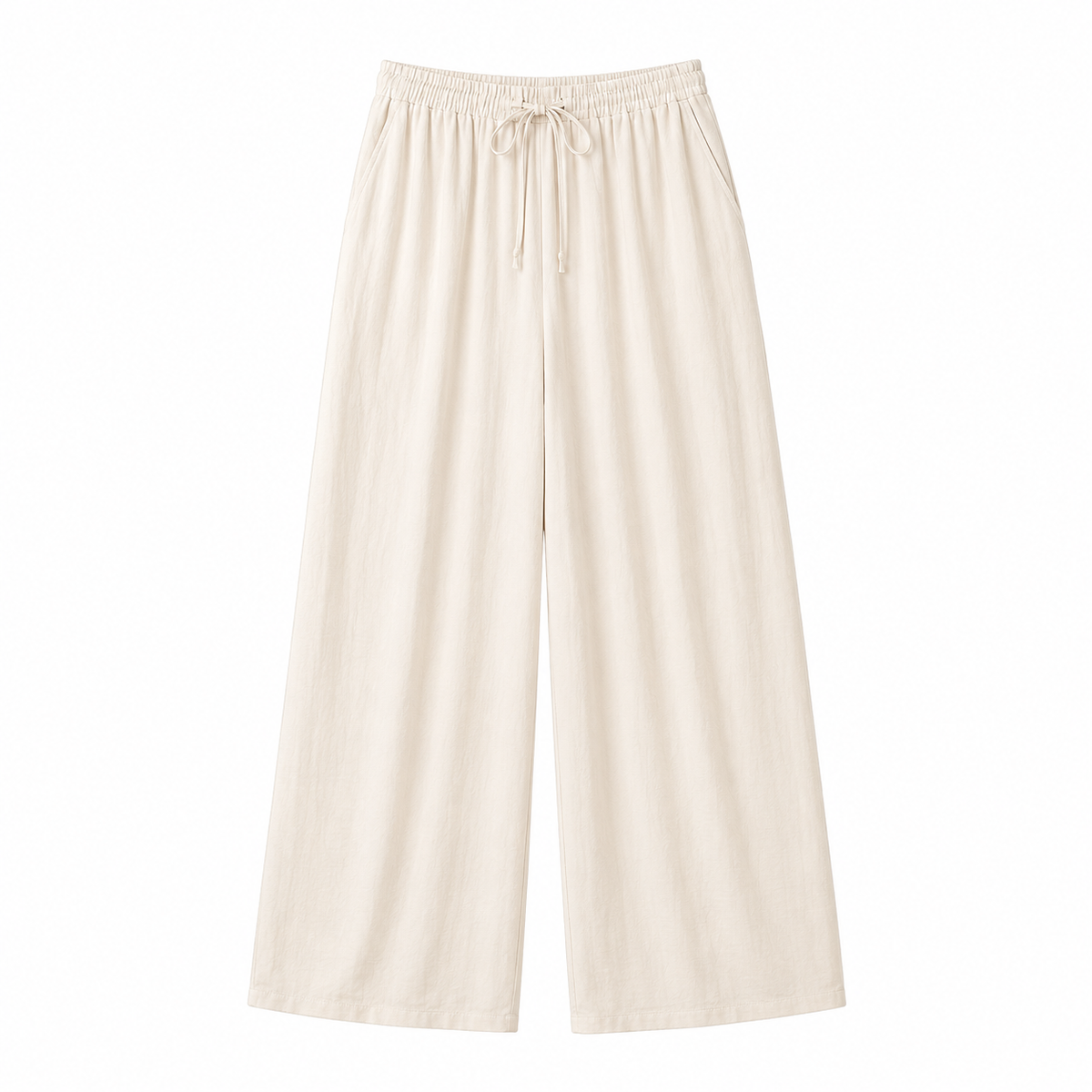 Drawstring Wide-Leg Trousers