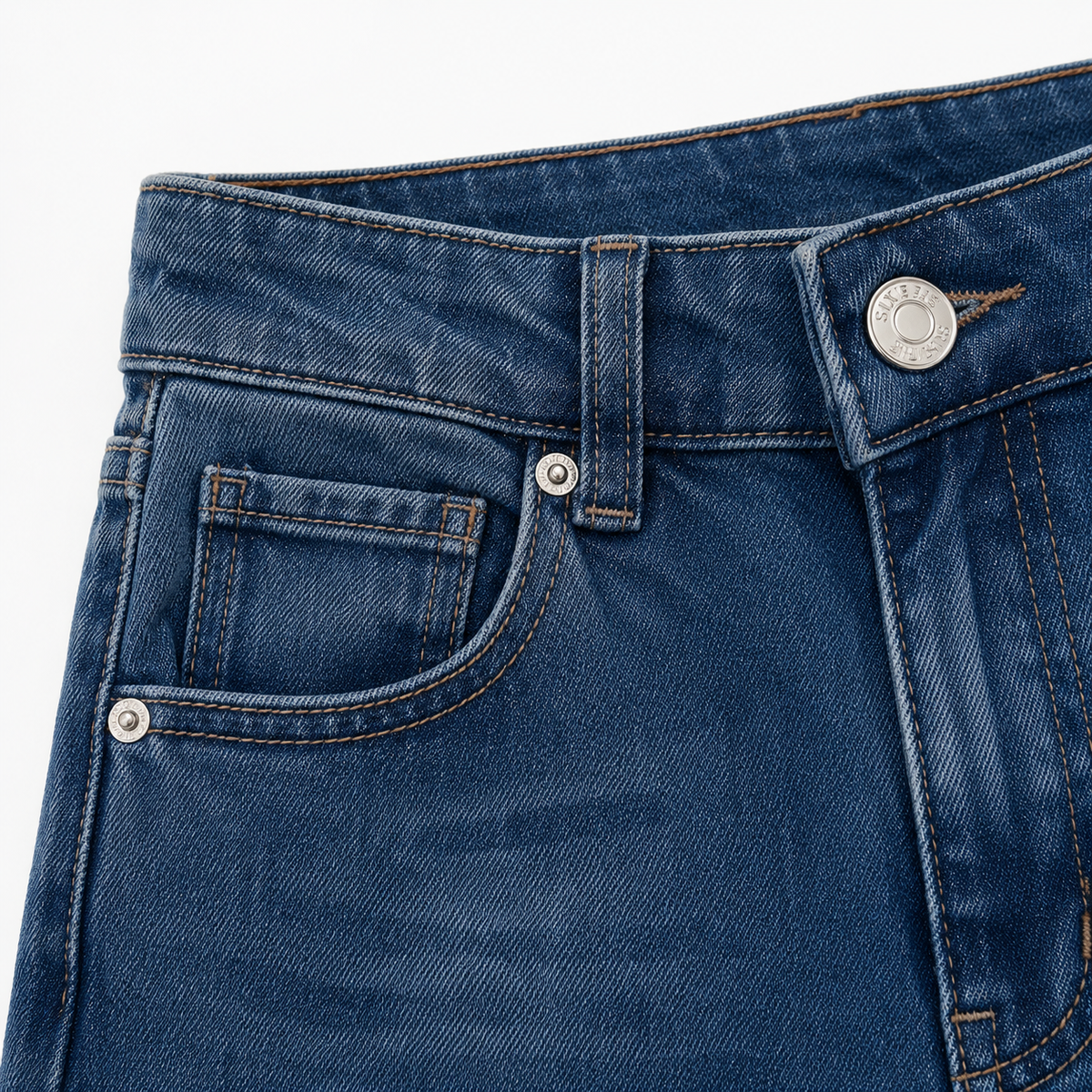 Straight-Leg Denim Jeans