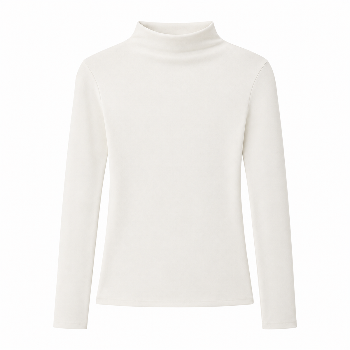 VÊ-O CLASSICS | Camisola de gola alta mulher em malha macia, manga comprida e corte justo, elegante para outono e inverno