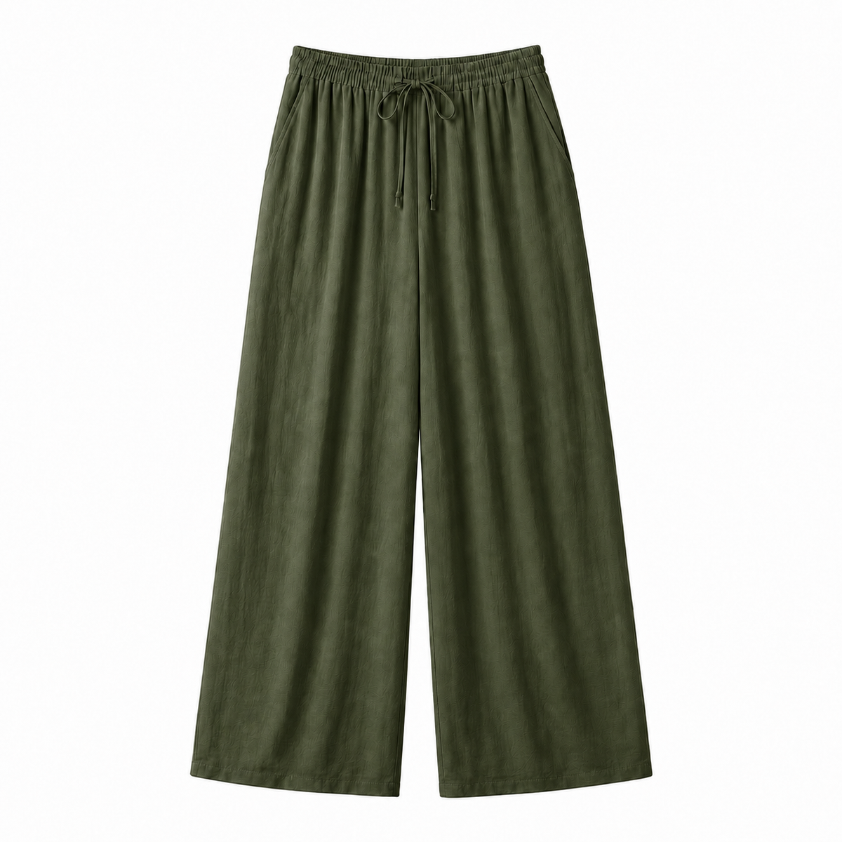 Drawstring Wide-Leg Trousers