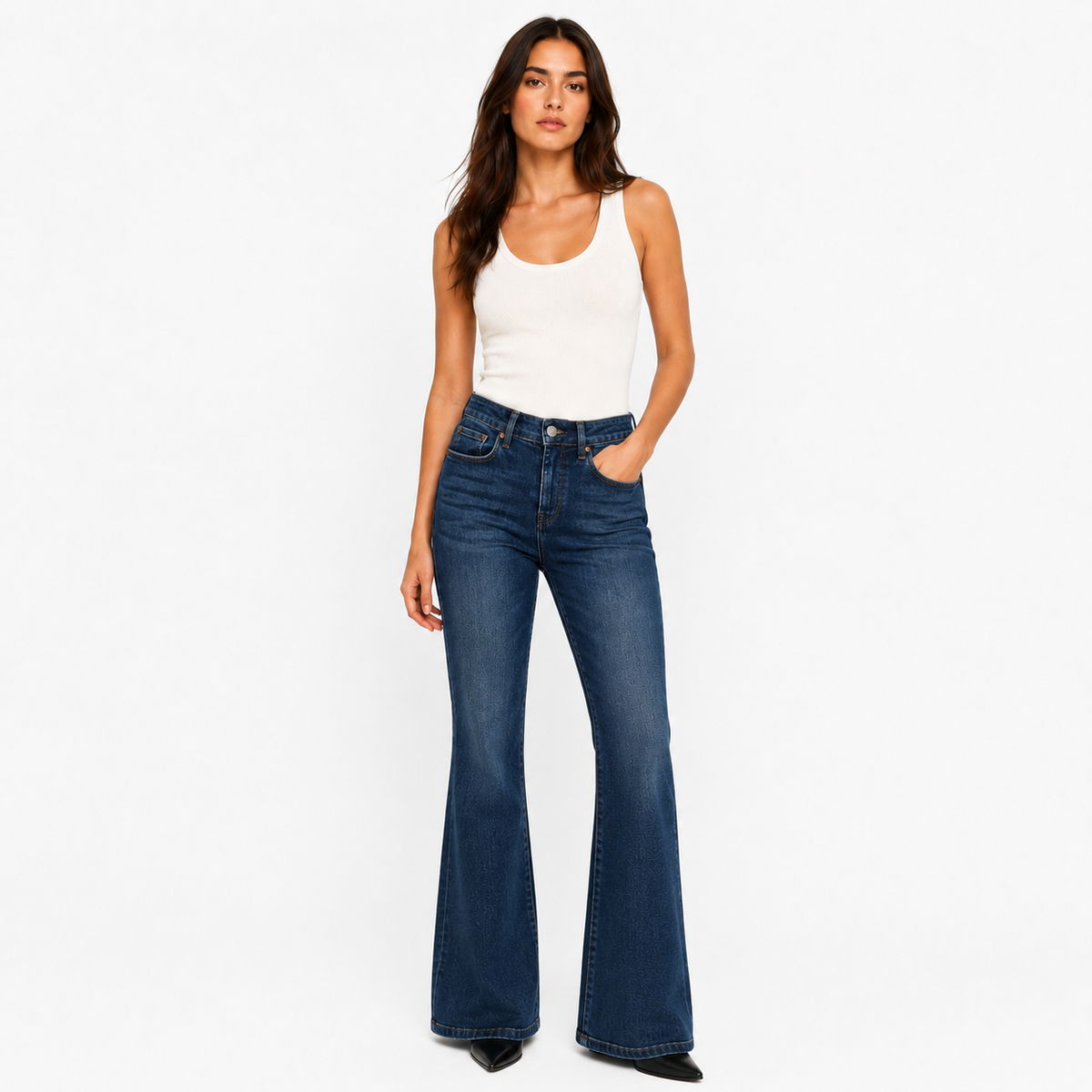 Flared Denim Jeans