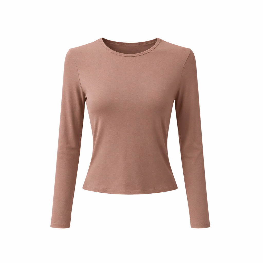 Vê-o Well｜Blusa minimalista de manga comprida