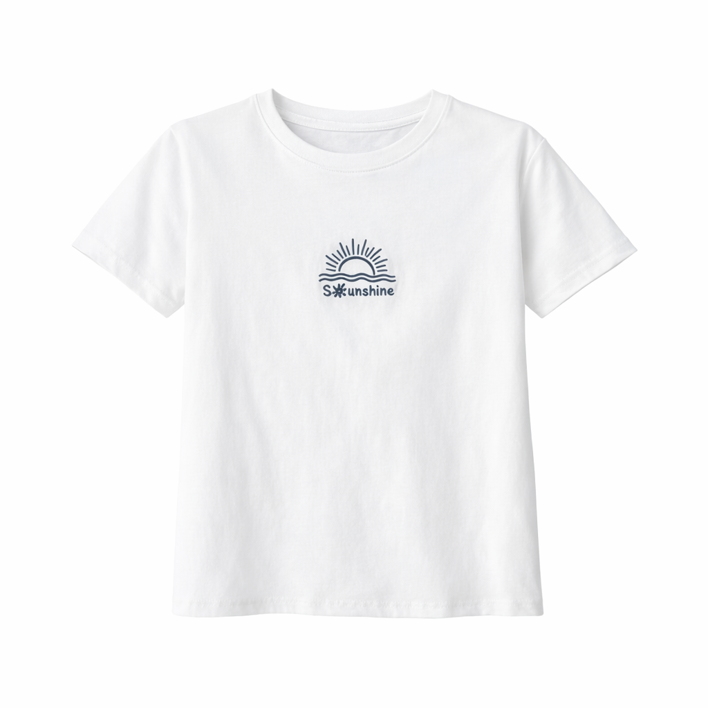 T-shirt de manga curta com logótipo minimalista em relevo Vê-o Dailly