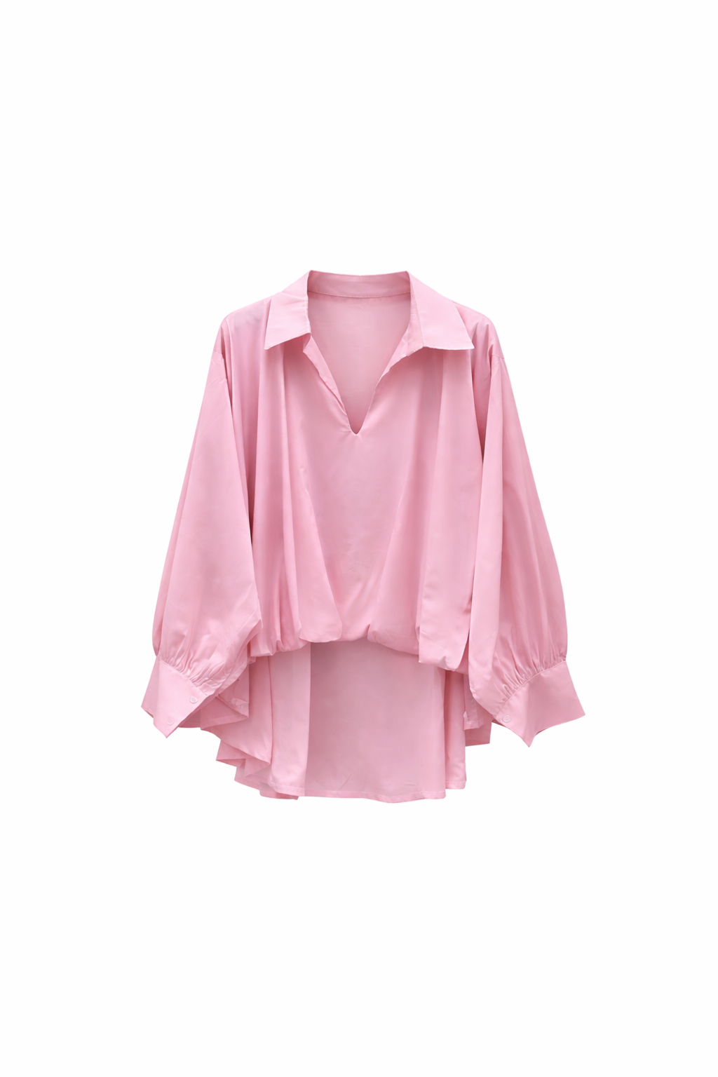 See It Studio｜Camisa drapeada com decote em V descontraído