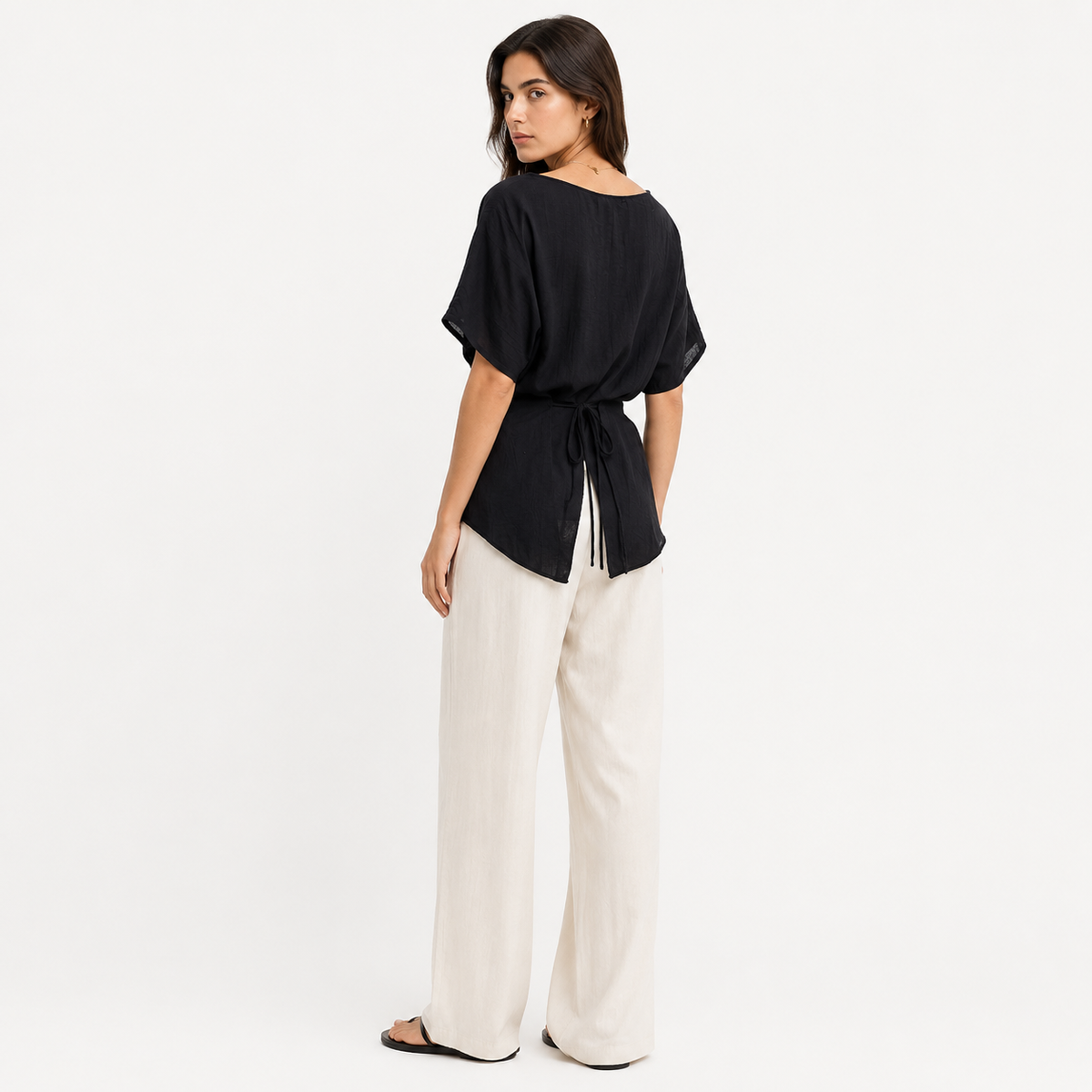 Twist Front Short Sleeve Top