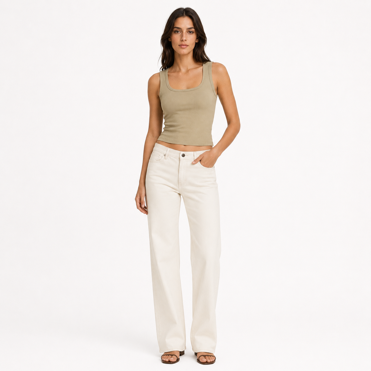 Ribbed Crop Tank Top