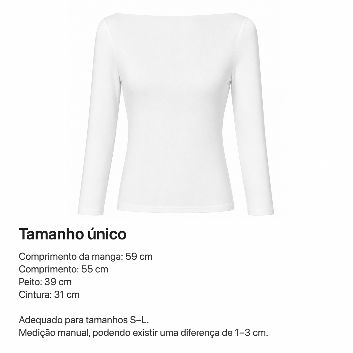 VÊ-O Camisola de Manga Comprida com Decote Largo, Top Justo Feminino, Básico Elegante, Segunda Pele para Outono e Inverno